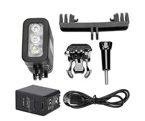 Mini Luz de Buceo, Luz de Relleno de Buceo con Video LED de 45 M bajo el Agua para Cámara Deportiva con Alto Brillo, bajo Brillo, Adecuada para, Yi,