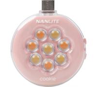 Mini luz LED con forma de galleta Nanlite (rosa coral)