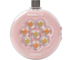 Mini luz LED con forma de galleta Nanlite (rosa coral)