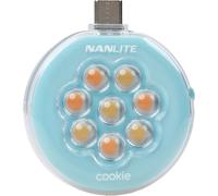 Mini luz LED de galleta Nanlite (azul cian)