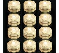 Mini luz subacuática,luz blanca cálida,resistente al agua,velas de té LED,funciona con pilas,sin llama,impermeable,para jarrón,jardín,decoración de bodas,fiestas,acuarios,piscinas,12 unidades