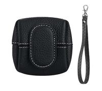 Mini Lychee Pattern Coin Purse, New Top Grain Leather Solid Color Change Pouch, Small Casual Change Wallet for Women (#F)