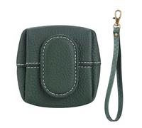 Mini Lychee Pattern Coin Purse, New Top Grain Leather Solid Color Change Pouch, Small Casual Change Wallet for Women (#A)