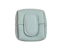 Mini Lychee Pattern Coin Purse, Solid Color Buckle Key Earphone Storage Bag, Casual Change Pouch for Daily Use, Solid-Color Snap-Closure Key Earphone Storage Pouch (Linen Blue)