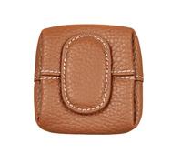 Mini Lychee Pattern Coin Purse, Solid Color Buckle Key Earphone Storage Bag, Casual Change Pouch for Daily Use (Milk Tea)