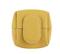Mini Lychee Pattern Coin Purse - Top Grain Leather Small Wallet with Zipper & Key Buckle, Solid Color Casual Storage Pouch for Coins, Keys, Earphones & Daily Essentials (#16)
