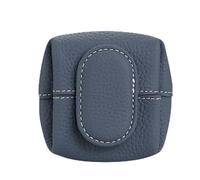 Mini Lychee Pattern Coin Purse - Top Grain Leather Small Wallet with Zipper & Key Buckle, Solid Color Casual Storage Pouch for Coins, Keys, Earphones & Daily Essentials (#9)