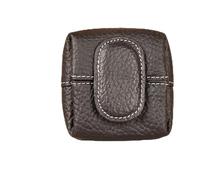 Mini Lychees Pattern Coin Purse, Women Japanese Small Change Holder Pouch Wallet,Portable Leather Storage Bag Buckle Key (Black)