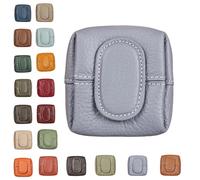 Mini Lychees Pattern Coin Purse, Women Japanese Small Change Holder Pouch Wallet,Portable Leather Storage Bag Buckle Key (Lavender)