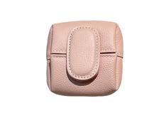 Mini Lychees Pattern Coin Purse, Women Japanese Small Change Holder Pouch Wallet,Portable Leather Storage Bag Buckle Key (Nude Pink)