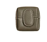 Mini Lychees Pattern Coin Purse, Women Japanese Small Change Holder Pouch Wallet,Portable Leather Storage Bag Buckle Key (Army Green)