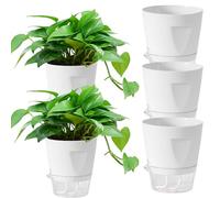 Mini macetas de riego automático, ahorro de espacio, ABS, maceteros de transparente con orificios de drenaje, maceta absorbente de agua, fomenta el desarrollo de raíces, para el hogar, sala d