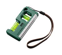 Mini Magnetic Pocket Level With 90° 180° Bubble Vials | Aluminum ABS Compact Spirit Level For DIY | Angle Measuring Tool For Home Workshop