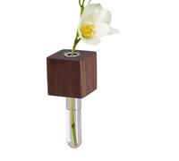Mini Magnetic Vase For Fridge - Solid Wood Rustic Flower Pot & Propagation Station | Decorative Magnet Planter For Kitchen, Office Cabinet & Magnetic Board