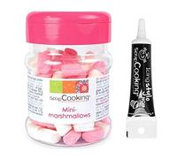 Mini malvaviscos 40 g + tubo de glaseado negro