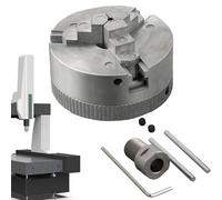 Mini mandril giratorio - Aleación de zinc 3 mandíbulas autocentrado dispositivo de sujeción con barra | Pieza de precisión para torneado de metal, accesorios de extensión, portapiezas de trabajo