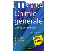 Mini manuel de chimie générale: Chimie des solutions cours+exos