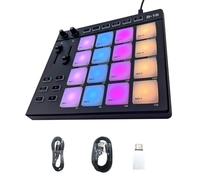 Mini máquina Beat Maker con 16 almohadillas de ritmo iluminadas RGB para principiantes de producción musical