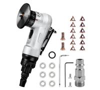 Mini máquina de biselado neumática Aloy, aluminio de mano, biseladora de aire de 45 grados con cuchillas de repuesto (6 R + 6 C)