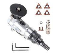 Mini máquina de biselado neumática con 4 insertos, 2 llaves 1 rodamiento de mano biselado herramienta de 45 grados para recorte de metal agujero interior desbarbado lineal