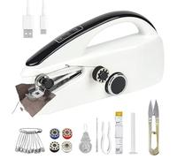 Mini máquina de coser a mano eléctrica, portátil con accesorios de costura, mini máquina de coser para principiantes, adecuada para coser ropa y bricolaje