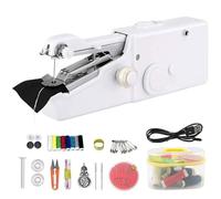 Mini máquina de coser eléctrica portátil, Mini Máquina Coser Manual para Principiantes, Fácil Uso de Doble Velocidades de Costura, Ideal para Ropa, Telas y Viajes
