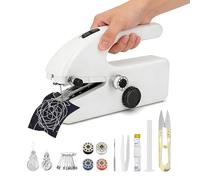 Mini maquina de coser manual - alouweekuky, portatil 2 modos, fácil usar, ara uso doméstico, para ropa, cortinas, manualidades