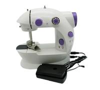 Mini Máquina De Coser Portátil For El Hogar, Luz Nocturna, Pedal Pie, Mesa Mano Línea Recta, Kit Dos Hilos, Ropa Eléctrica DIY PortáTil Y Flexible