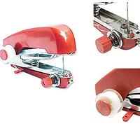 Mini máquina de coser portátil máquina de coser a mano herramienta de punto rápido para viajes a casa color aleatorio (enhebrador incluido) accesorios de jardín para el hogar Durabilidad