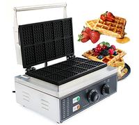Mini máquina de crepes, máquina de magdalenas eléctrica, gofrera eléctrica de calefacción rápida, gofrera comercial de acero inoxidable 1500 W, EU Plug.