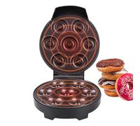 Mini máquina de donuts con mango anti-Brural y luz indicadora, máquina de donuts de 7 ranuras para pastelería | Para casa, cocina, oficina, restaurante, café, desayuno, postre, aperitivos