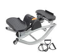 Mini máquina de Ejercicio a Paso: ejercitador de piernas Compacto con Bandas de Resistencia Ajustables para Entrenamiento de Cuerpo Completo, Equipo de Entrenamiento Cardiovascular para Mejorar l
