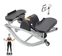 Mini máquina de ejercicio Stepper - Entrenador de máquina paso a paso de 9.84 pulgadas | Paso a paso de metal con monitor LCD para el hogar, apartamento, oficina, gimnasio, abdominales, piernas