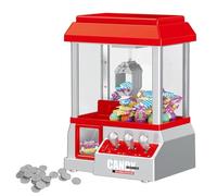 Mini máquina de Garras, Arcade Toy Grabber Machine para niños, Candy Machine Retro Carnival Music y 24 Monedas de Juego Juego de Regalo de cumpleaños, Dulces, Juguetes o pequeños premios