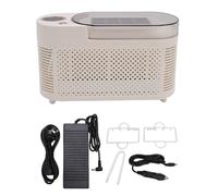 Mini máquina de hielo portátil para encimera, 120W, aluminio, 8 cubos, con cable de alimentación para coche, para el hogar, Camping, RV