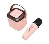 Mini Máquina de Karaoke, Altavoz de KaraokePortátil con 1 Micrófono, de Karaoke Estéreo para el Hogar, Luz RGB, Altavoz de Alta Potencia, para Adultos y Niños Pequeños (#3)