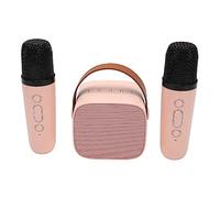 Mini Máquina de Karaoke con Micrófonos, Altavoz de Karaoke Bluetooth Portátil Estéreo con Micrófono Dual para Fiesta en Casa, Boda, Lindo Kit de Máquina de Karaoke para Regalos