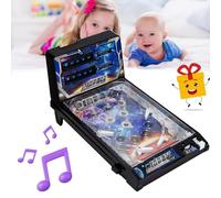 Mini máquina de Pinball de Mesa LED, Juego de Arcade electrónico con Luces Vibrantes, Sonido, Marcador Digital, Regalo Retro Familiar for niños a Partir de 5 años