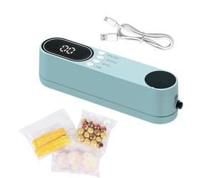 Mini máquina de sellado al vacío, sin cable, dispositivo de sellado 3 en 1, con 10 bolsas y función de inflación. Sellador de vacío recargable para el hogar, dormitorio, hotel, apartamento, cocina