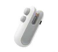 Mini máquina de sellado de bolsas de calor, máquina de sellado de alimentos de plástico, sellador de paquetes de alimentos 2 en 1 para patatas fritas, nueces, cereales, café 9,5 x 4 x 3,5 cm (blanco)
