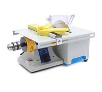 Mini máquina de sierra de mesa, 350 W, 800-10000 rpm, máquina pulidora de banco de alta velocidad, juego de máquina pulidora de mesa multifuncional para pulir y cortar materiales pequeños