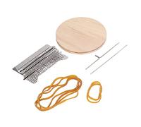 Mini Máquina de Telar de 28 Ganchos para Zurcir, Telar de Marco de Tejido de Madera Speedweve Pequeño, Herramienta de Reparación de Tejido Artesanal para Jeans, Calcetines y Ropa