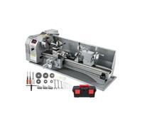 Mini máquina de torno de Metal, LED de velocidad infinitamente Variable, 8,7X29,5 pulgadas/220X750MM, 750W, for perforación de torneado de cara contraria