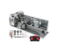 Mini máquina de torno metal 8.7 X 29.5 pulgadas / 220 750 MM W LED velocidad infinitamente variable for perforación torneado cara contraria,Alta Estabilidad