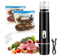Mini máquina de vacío portátil de 60 kPa, potente dispositivo de envasado al vacío con 10 bolsas al vacío, recargable, ideal para viajes en casa, camping y alimentos conservación