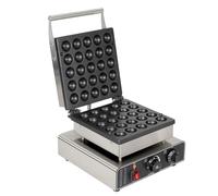 Mini máquina holandesa para hacer panqueques de 1750 W - Máquina eléctrica antiadherente comercial para 25 poffertjes redondos, crepes y muffins, temperatura ajustable de 50 a 300 °C, ideal para hor