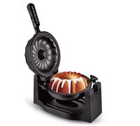 Mini Máquina para Hacer Pasteles Doméstica, Máquina para Hacer Pan Volteadora Multifuncional con Calefacción de Doble Cara de 1800 W con Patas Antideslizantes y Placa de Superficie Antiadherente