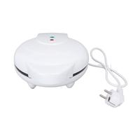 Mini máquina para hacer rosquillas eléctrica, 7 agujeros, antiadherente, SUS, de aluminio, para hacer rosquillas en el hogar, desayuno, postres, aperitivos, horneado rápido y fácil (Blanca)