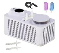 Mini máquina portátil for hacer paletas de hielo, máquina for hacer paletas caseras de escritorio con incluye 4 palos, fabricación casera de paletas de helado, for oficina, hogar, camping(Purple)