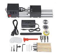 Mini máquina pulidora de cuentas de torno de madera para carpintería, herramienta eléctrica de mesa con motor CC 12-24 V 200 W